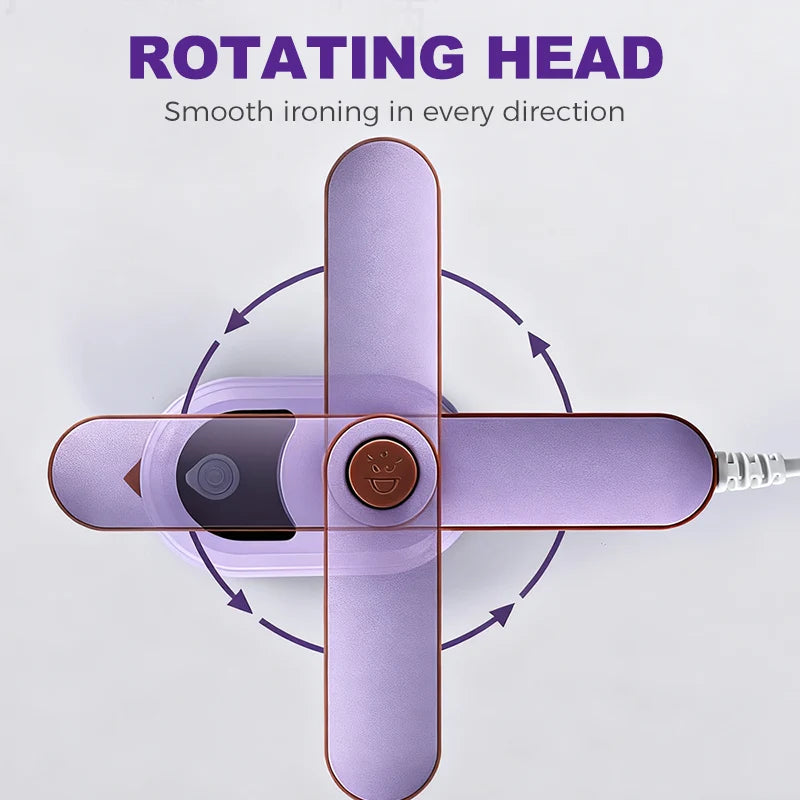 Portable Handheld Steam Iron with Rotating Head