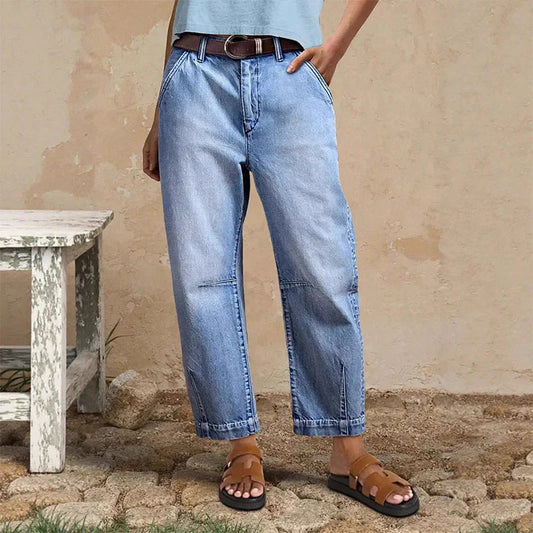 Women’s High Waisted Barrel Leg Jeans