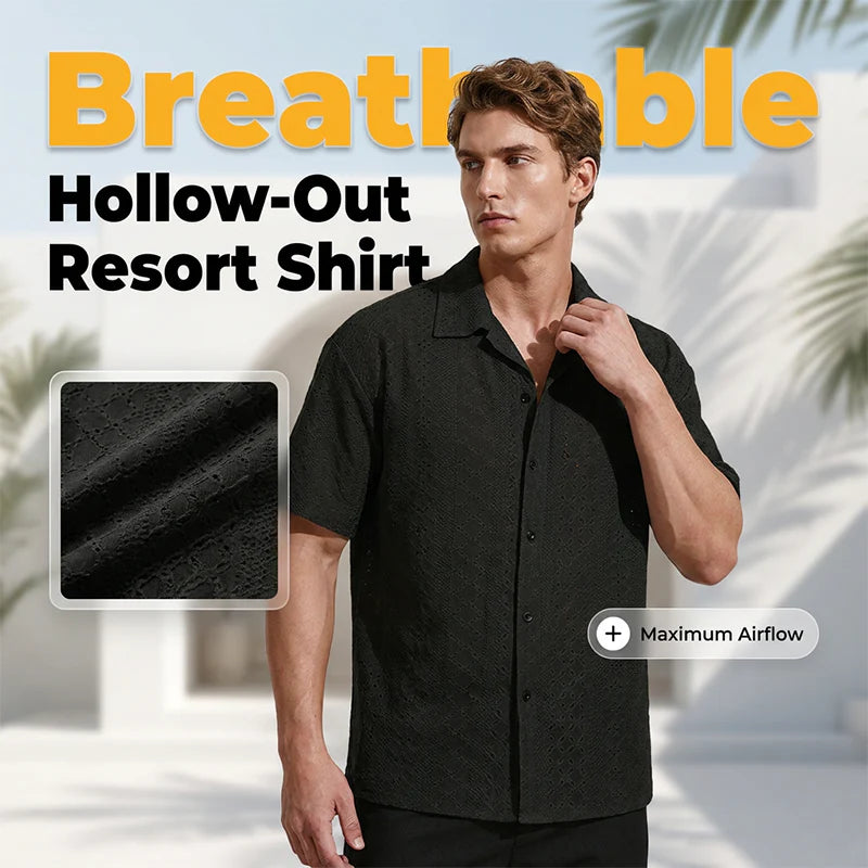 Men's Textured Short-Sleeve Shirt