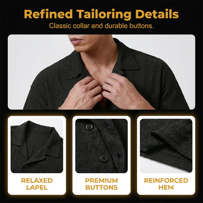 Men's Textured Short-Sleeve Shirt