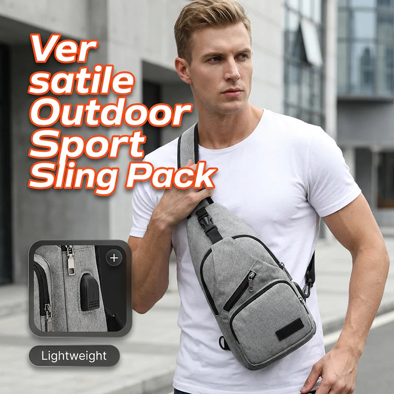Multi-Pocket Crossbody Sling Bag