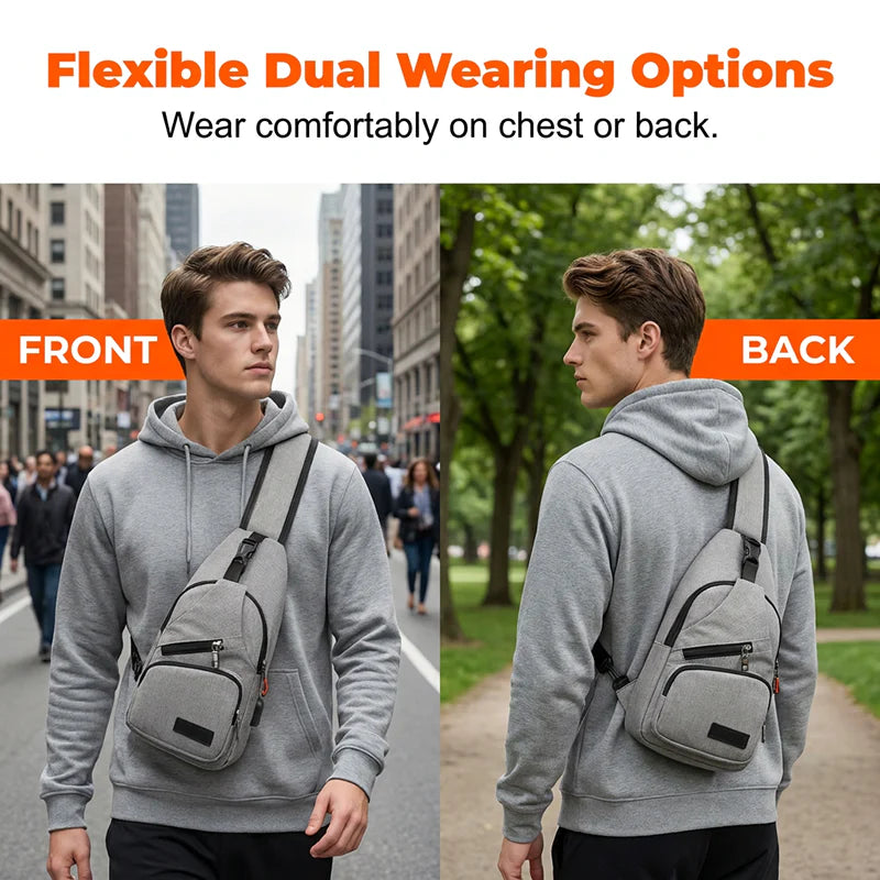 Multi-Pocket Crossbody Sling Bag