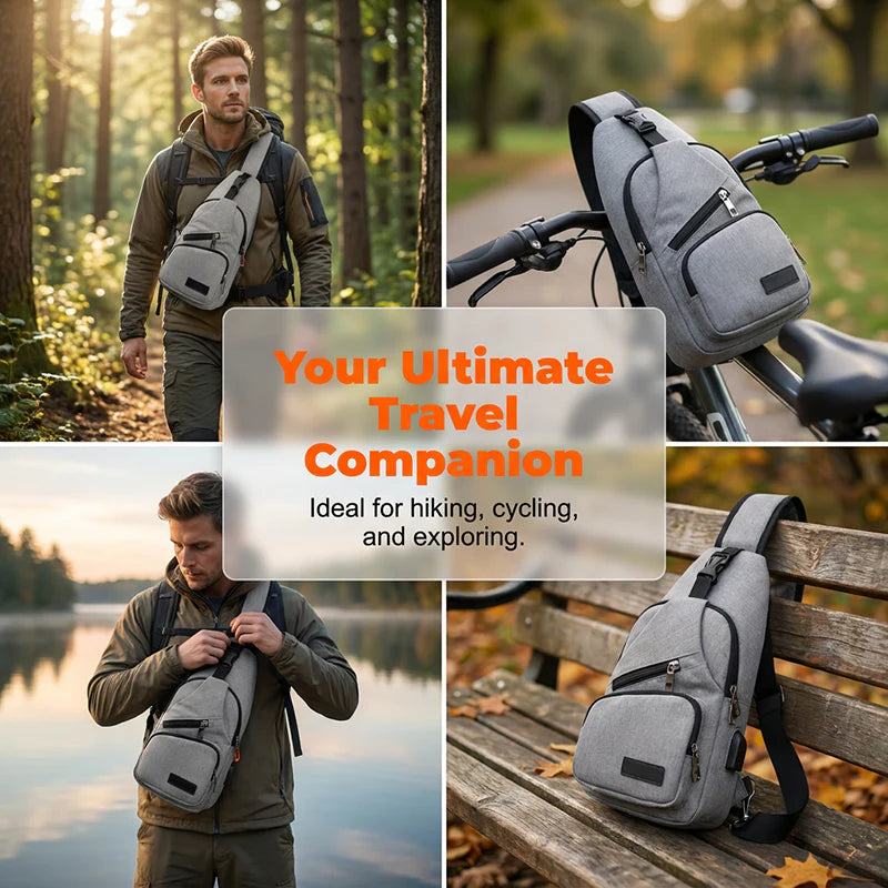Multi-Pocket Crossbody Sling Bag