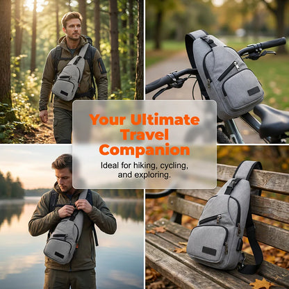 Multi-Pocket Crossbody Sling Bag