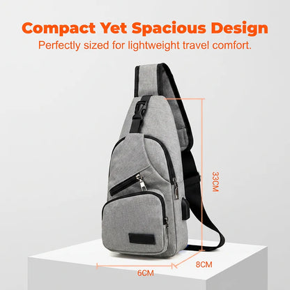 Multi-Pocket Crossbody Sling Bag