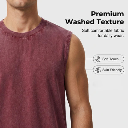 Men’s Vintage-Wash Sleeveless Tank Top