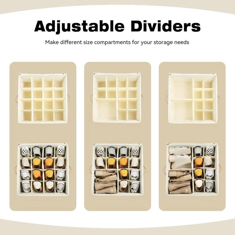 Foldable 16-Pair Shoe Storage Organiser