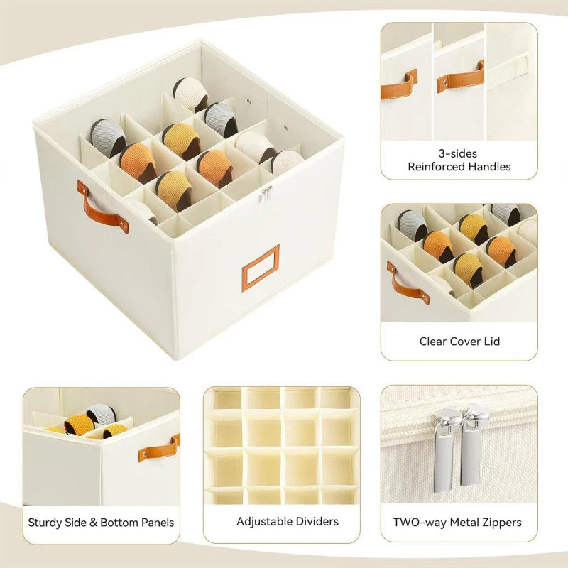 Foldable 16-Pair Shoe Storage Organiser