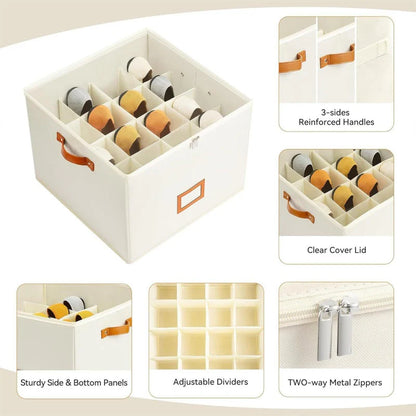 Foldable 16-Pair Shoe Storage Organiser
