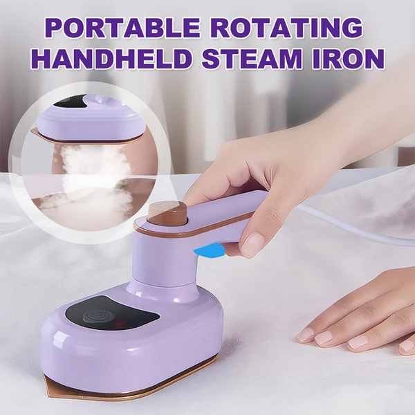 Portable Handheld Steam Iron with Rotating Head