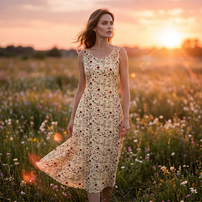 Women's Sleeveless Floral Maxi Dress