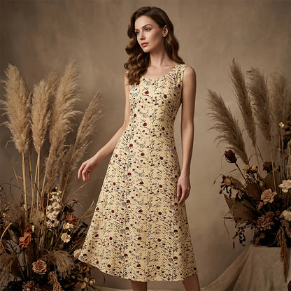 Women's Sleeveless Floral Maxi Dress