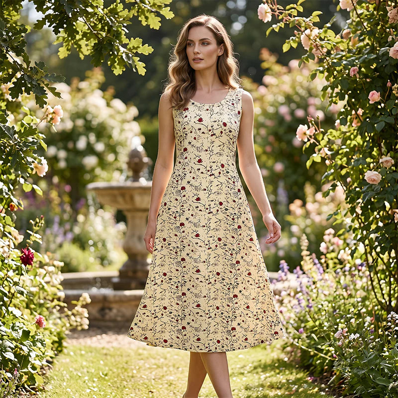 Women's Sleeveless Floral Maxi Dress