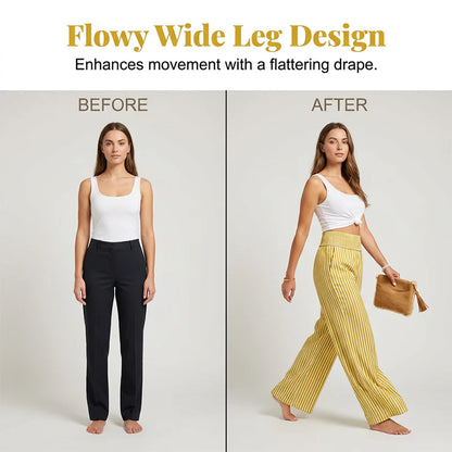 Women’s Striped Wide-Leg Trousers