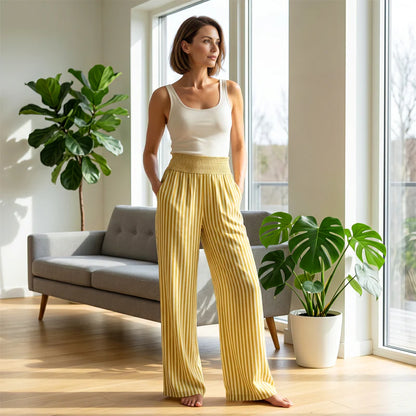 Women’s Striped Wide-Leg Trousers