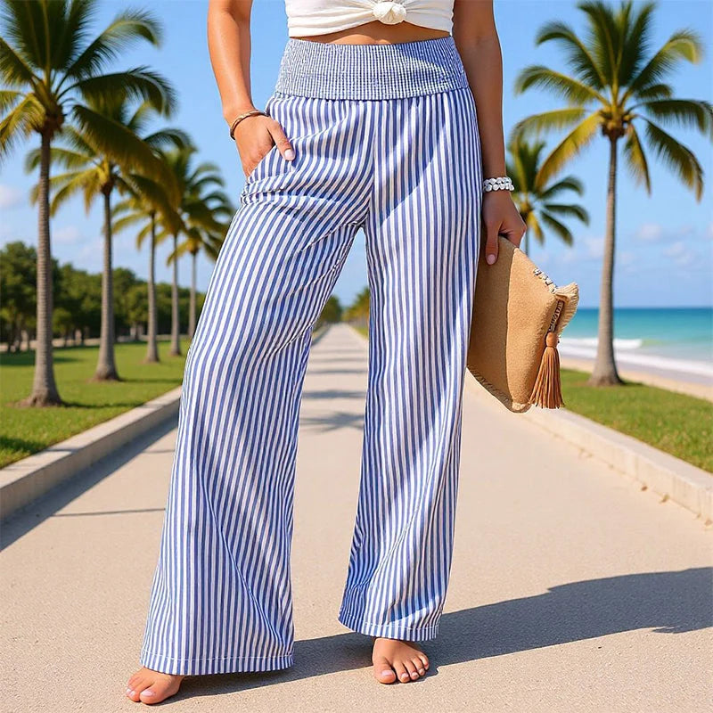 Women’s Striped Wide-Leg Trousers