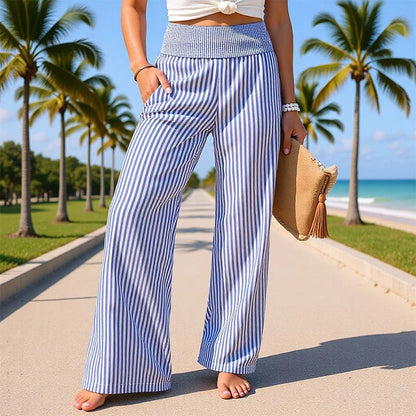 Women’s Striped Wide-Leg Trousers