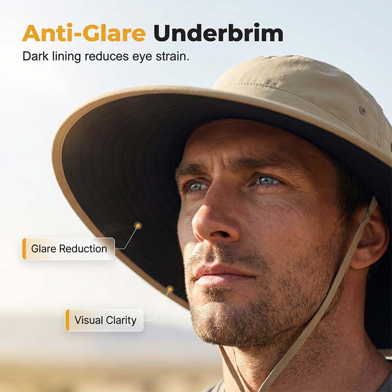 Wide-Brim Sun Hat with Neck Cover