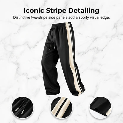 Men’s Striped Loose-Fit Track Trousers