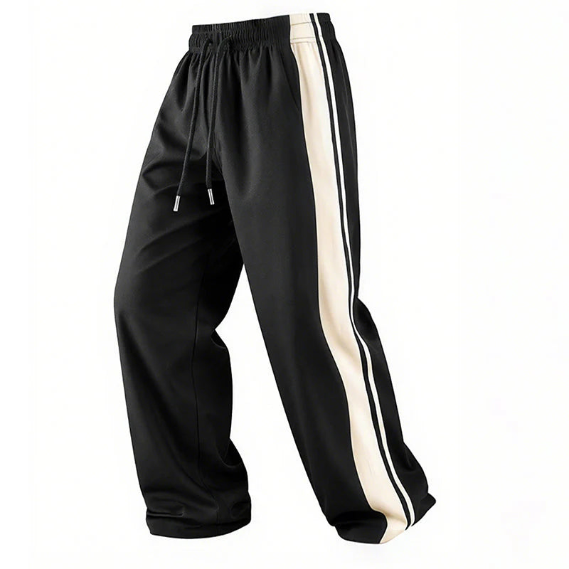 Men’s Striped Loose-Fit Track Trousers