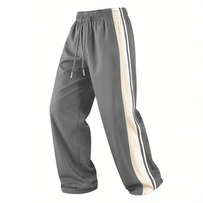 Men’s Striped Loose-Fit Track Trousers