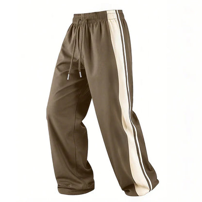 Men’s Striped Loose-Fit Track Trousers