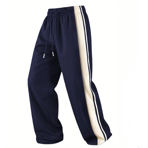 Men’s Striped Loose-Fit Track Trousers