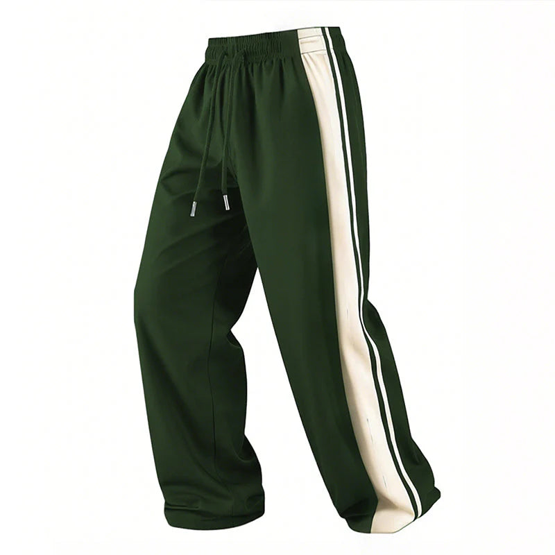 Men’s Striped Loose-Fit Track Trousers