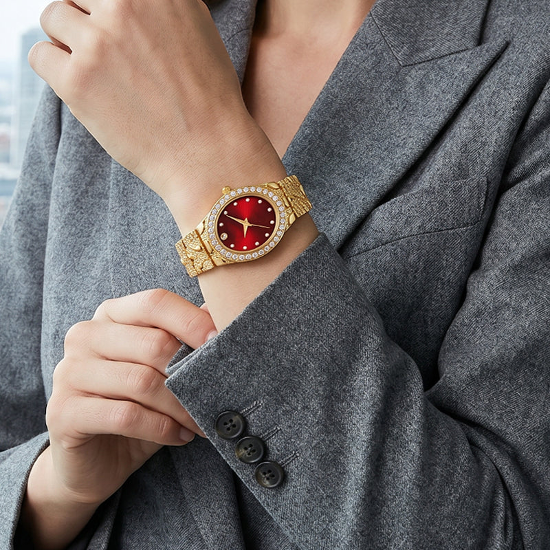 Women’s Crystal-Trim Oval Quartz Watch