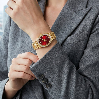 Women’s Crystal-Trim Oval Quartz Watch