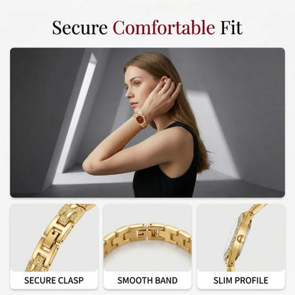Women’s Crystal-Trim Oval Quartz Watch