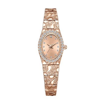 Women’s Crystal-Trim Oval Quartz Watch