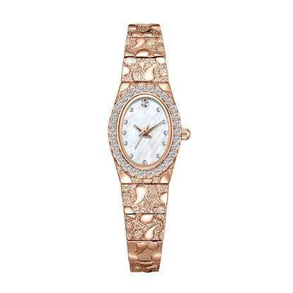 Women’s Crystal-Trim Oval Quartz Watch