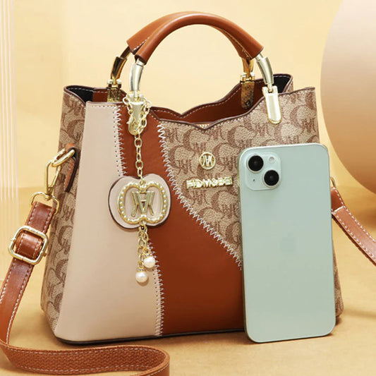 Women's Printed Three-Way Bucket Bag