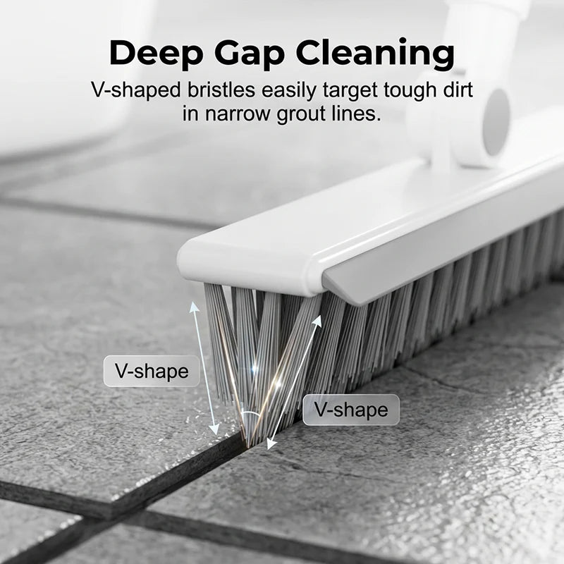 Long-Handle Grout Brush and Squeegee