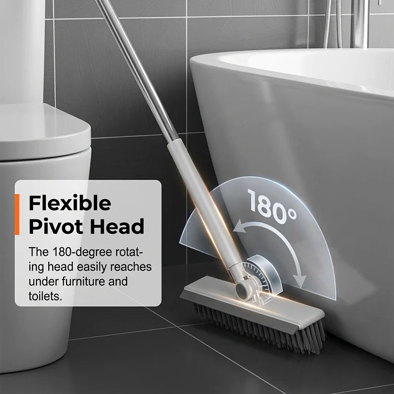 Long-Handle Grout Brush and Squeegee