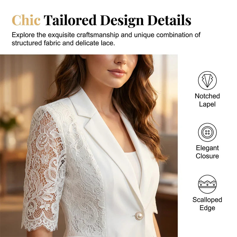 Women's Lace Panel Blazer