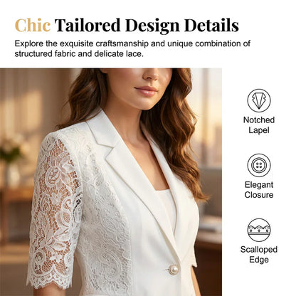 Women's Lace Panel Blazer
