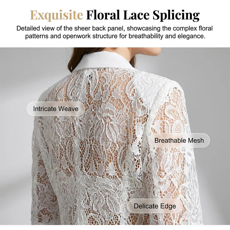Women's Lace Panel Blazer