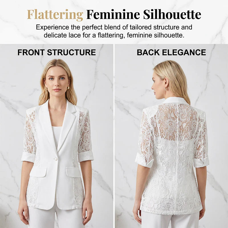 Women's Lace Panel Blazer