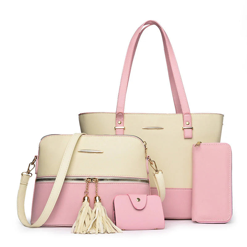 Four-Piece Colour-Block Bag Set