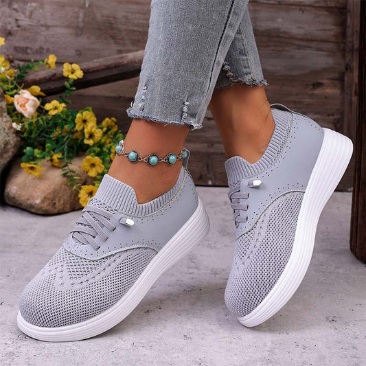 Women's Knitted Platform Trainers