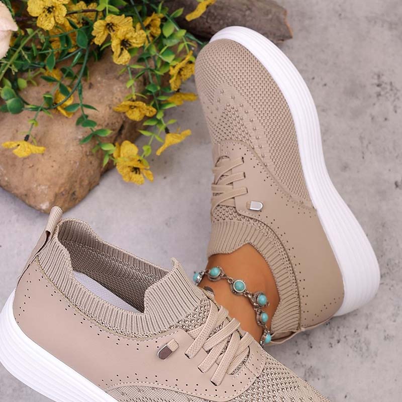 Women's Knitted Platform Trainers