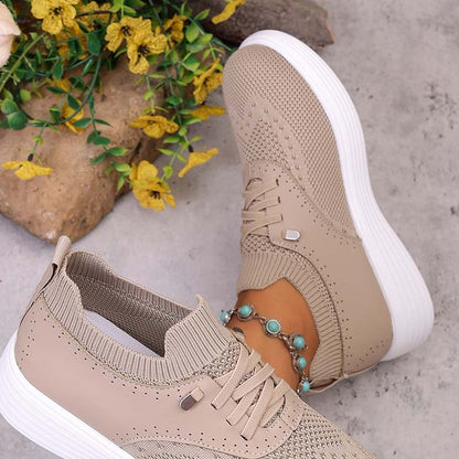 Women's Knitted Platform Trainers