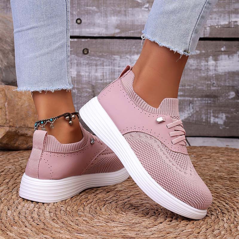 Women's Knitted Platform Trainers