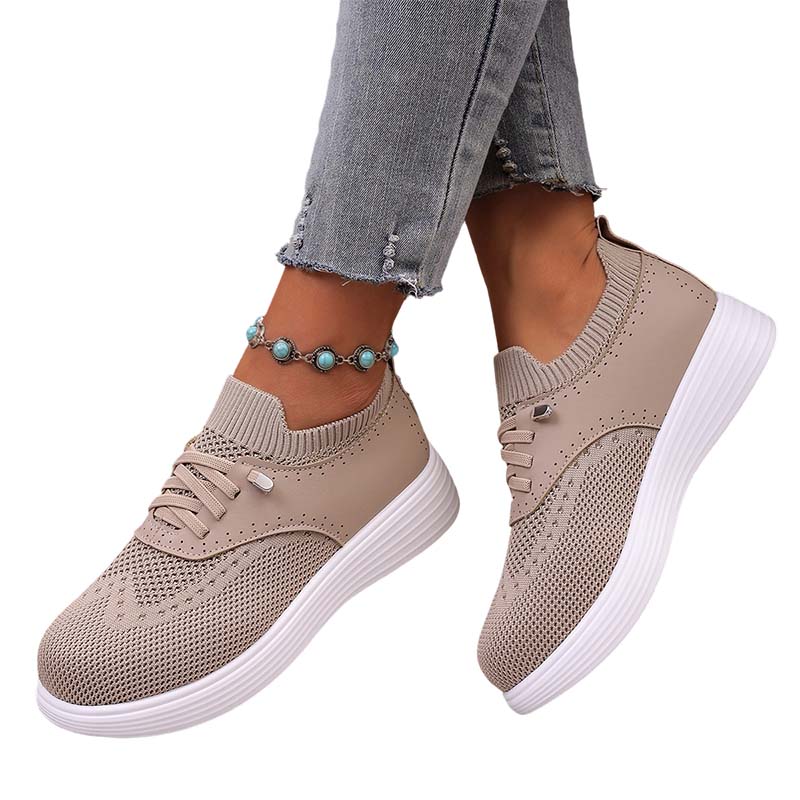 Women's Knitted Platform Trainers