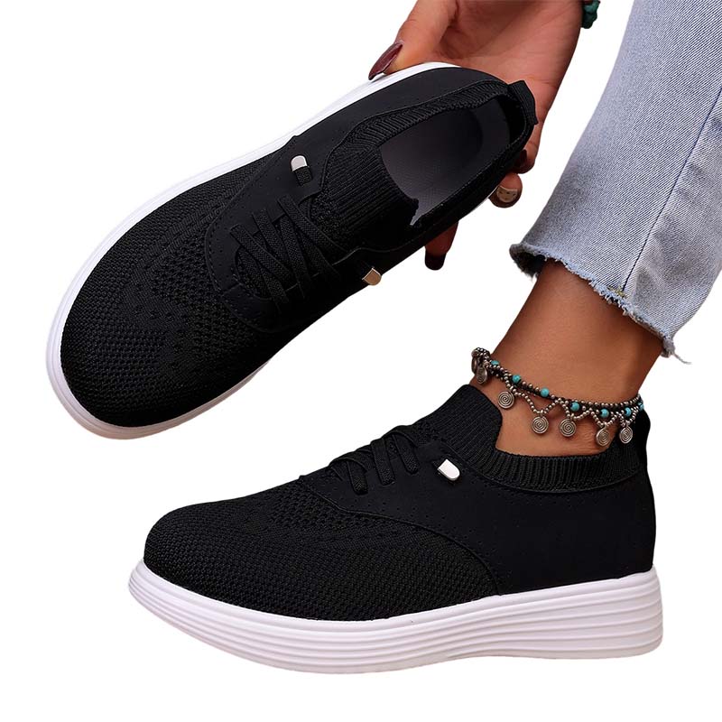 Women's Knitted Platform Trainers