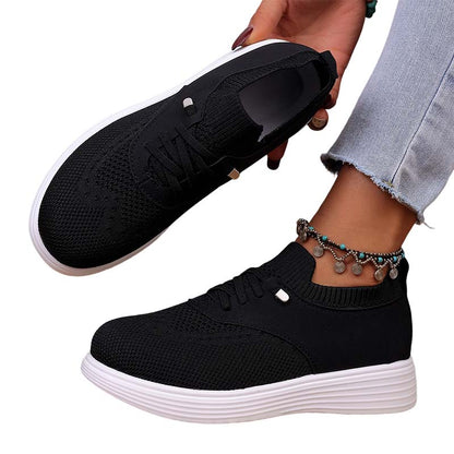 Women's Knitted Platform Trainers