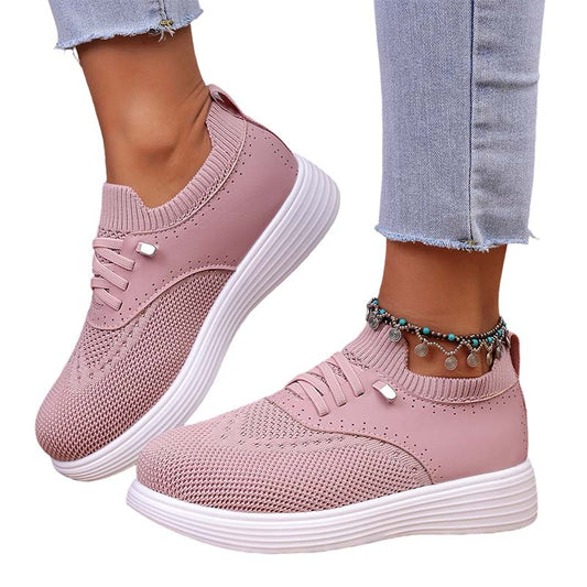 Women's Knitted Platform Trainers