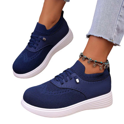 Women's Knitted Platform Trainers